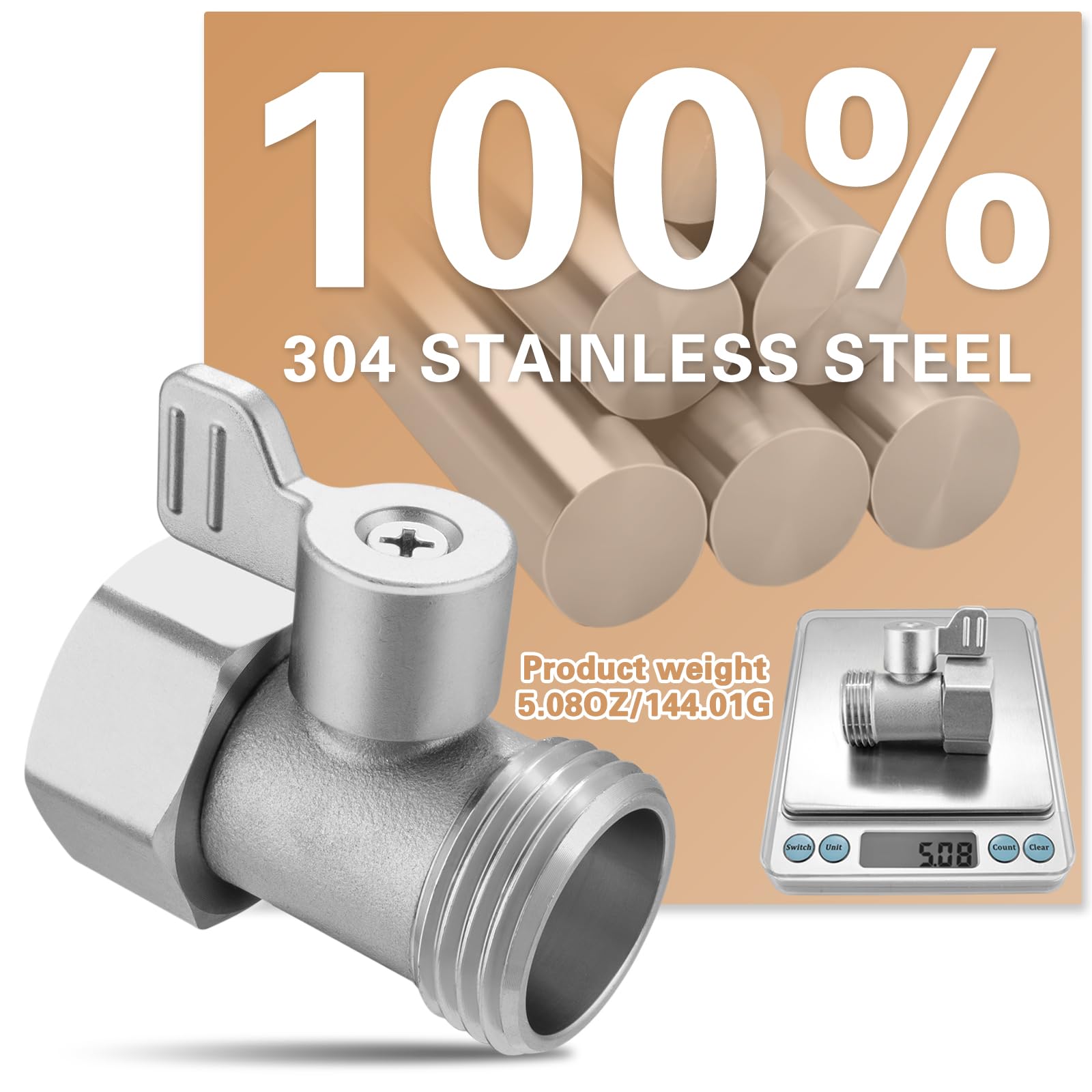 Kruuvax anti corrosion design valve emphasizes compatibility with 3/4 GHT threads.