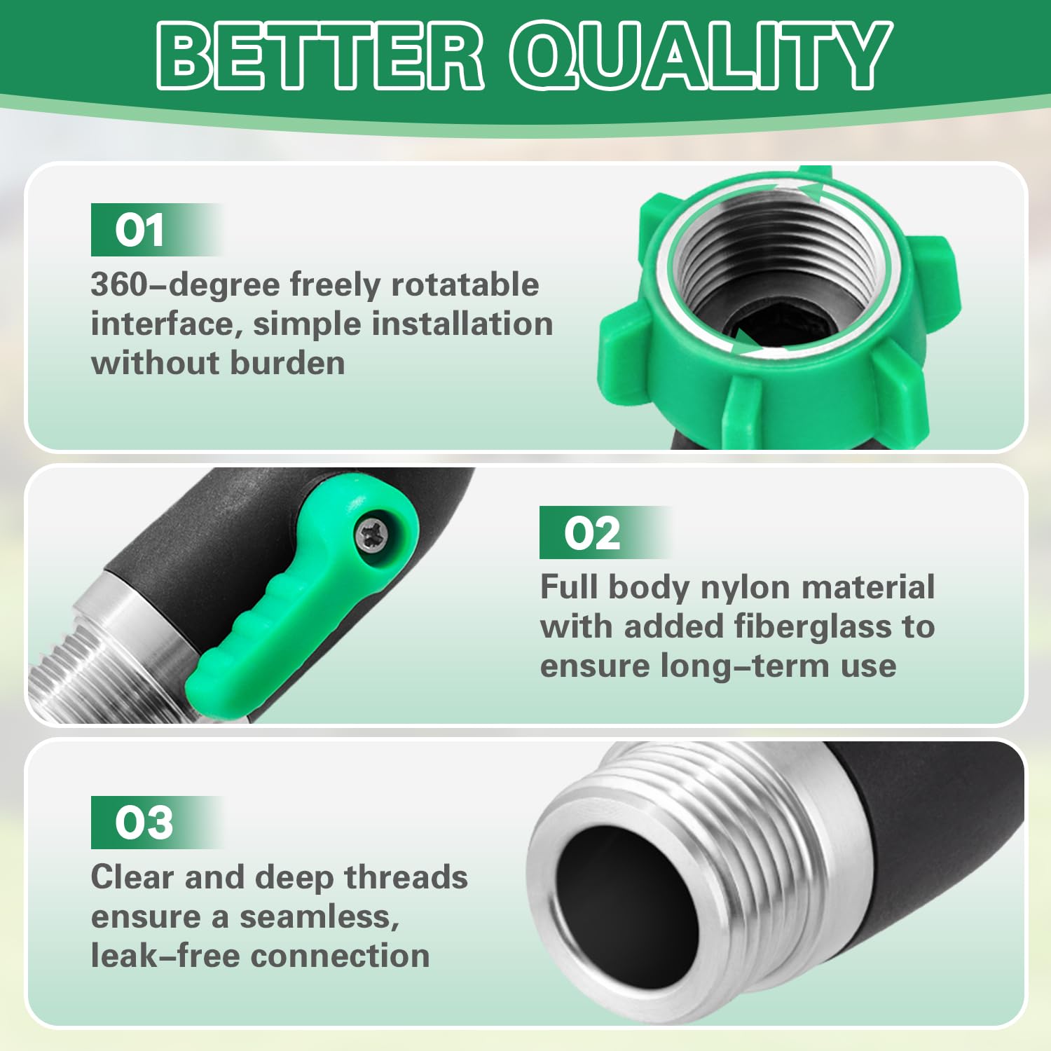 Kruuvax ergonomic extended handle provides precise, comfortable control.