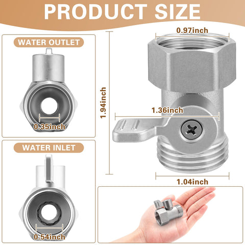 Kruuvax 304 stainless steel valve highlighting the extended handle for comfortable grip during watering.
