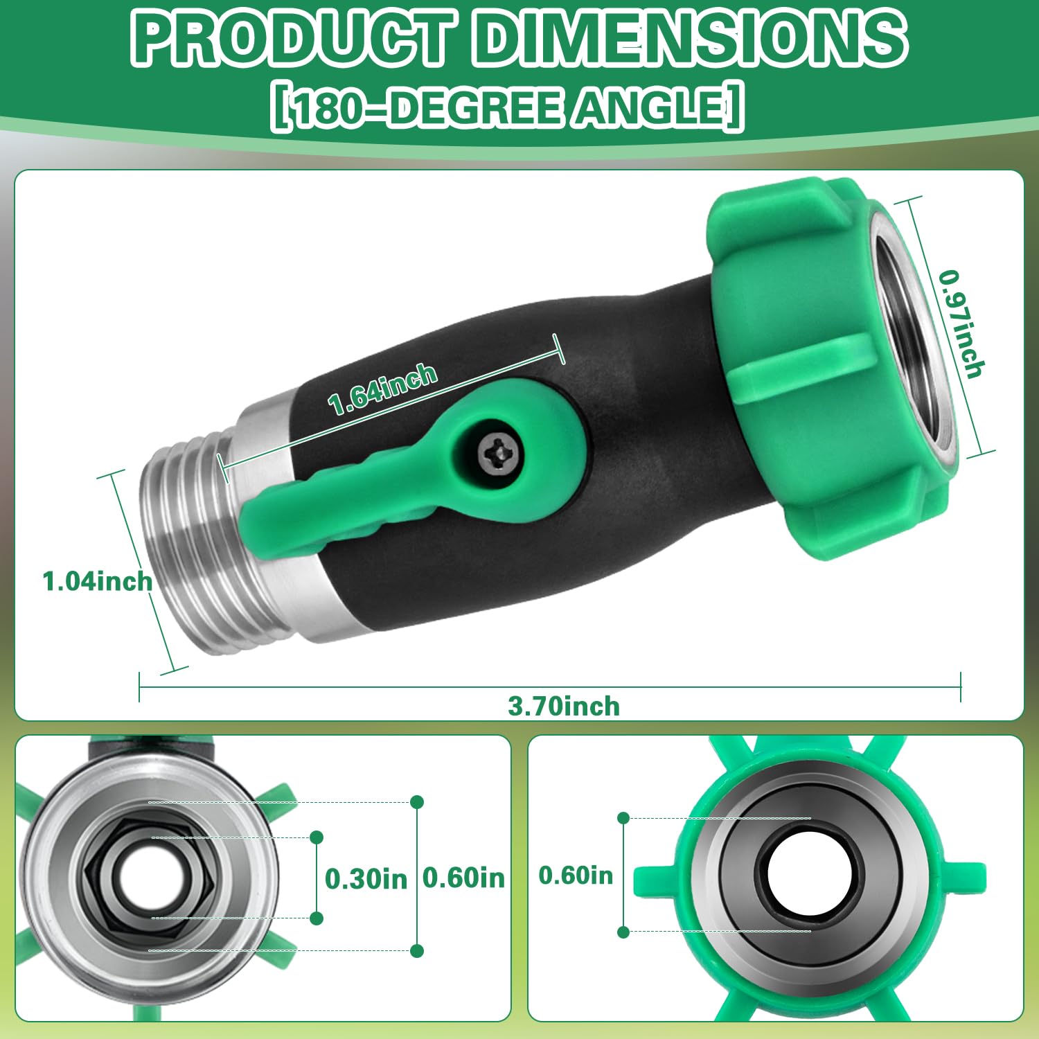 Kruuvax heavy-duty 3/4-inch full-flow valve showing increased water flow.