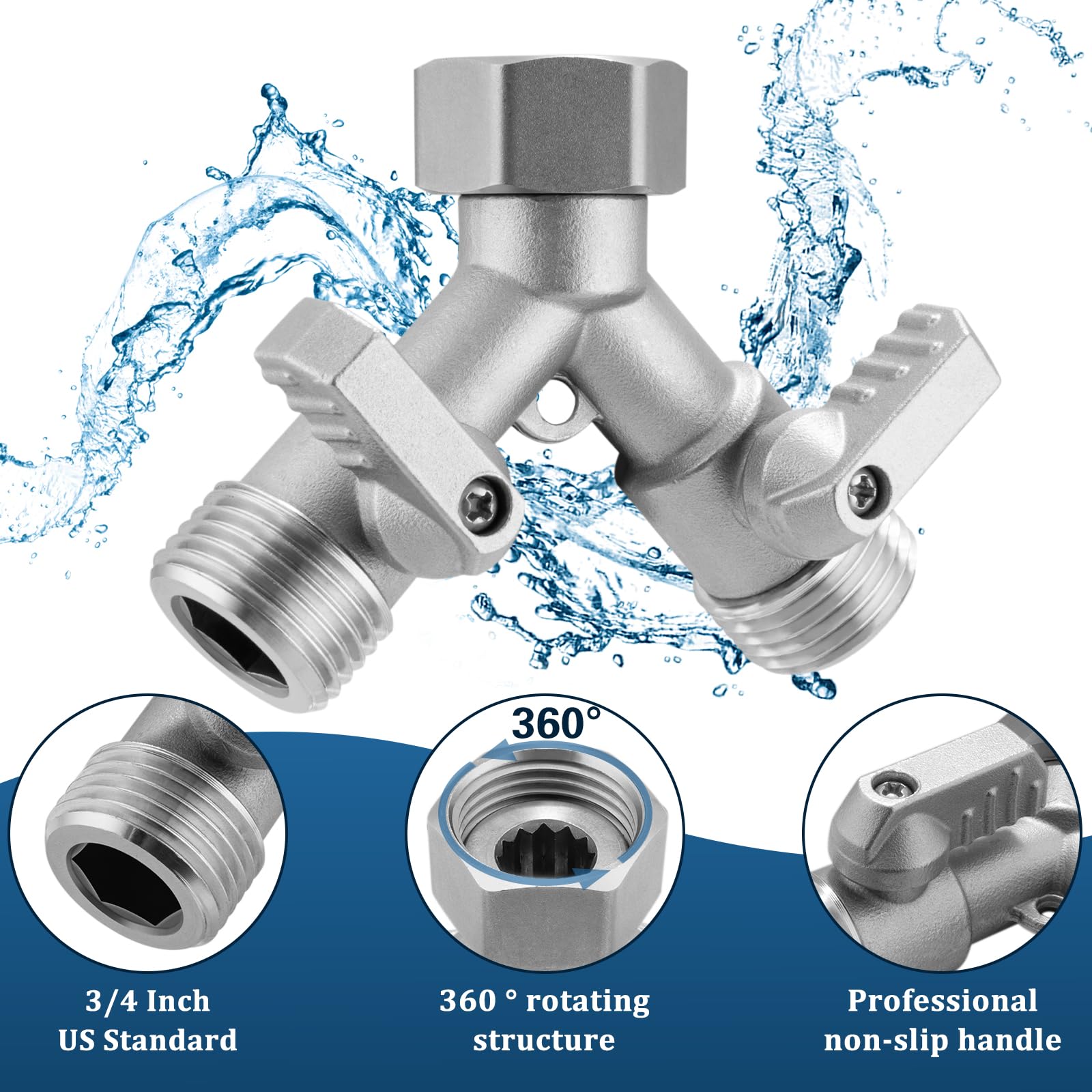 Kruuvax leak-proof design minimizes drips and water waste.