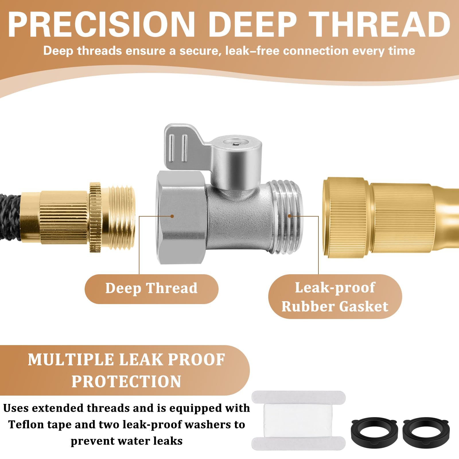 Kruuvax precise 90 degree swivel promotes smooth water flow control during watering.
