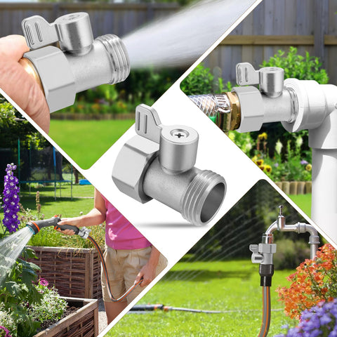 Kruuvax tool-free installation valve shows easy setup for any garden hose system.