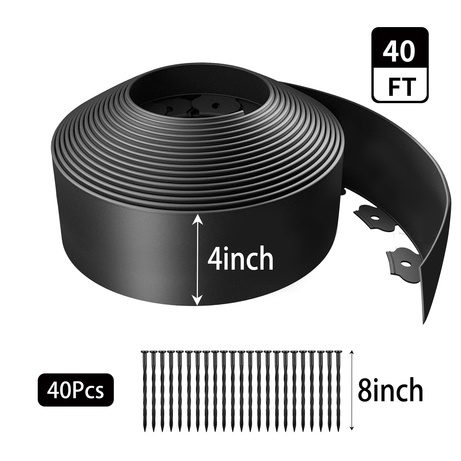 Kryonix 40 ft edging length supports larger garden beds.