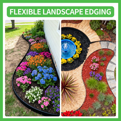 Kryonix edging blocks weeds and keeps mulch in place.