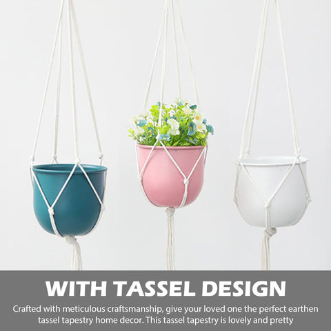 Kryslanix gift-ready macrame planter makes a thoughtful housewarming or birthday present.
