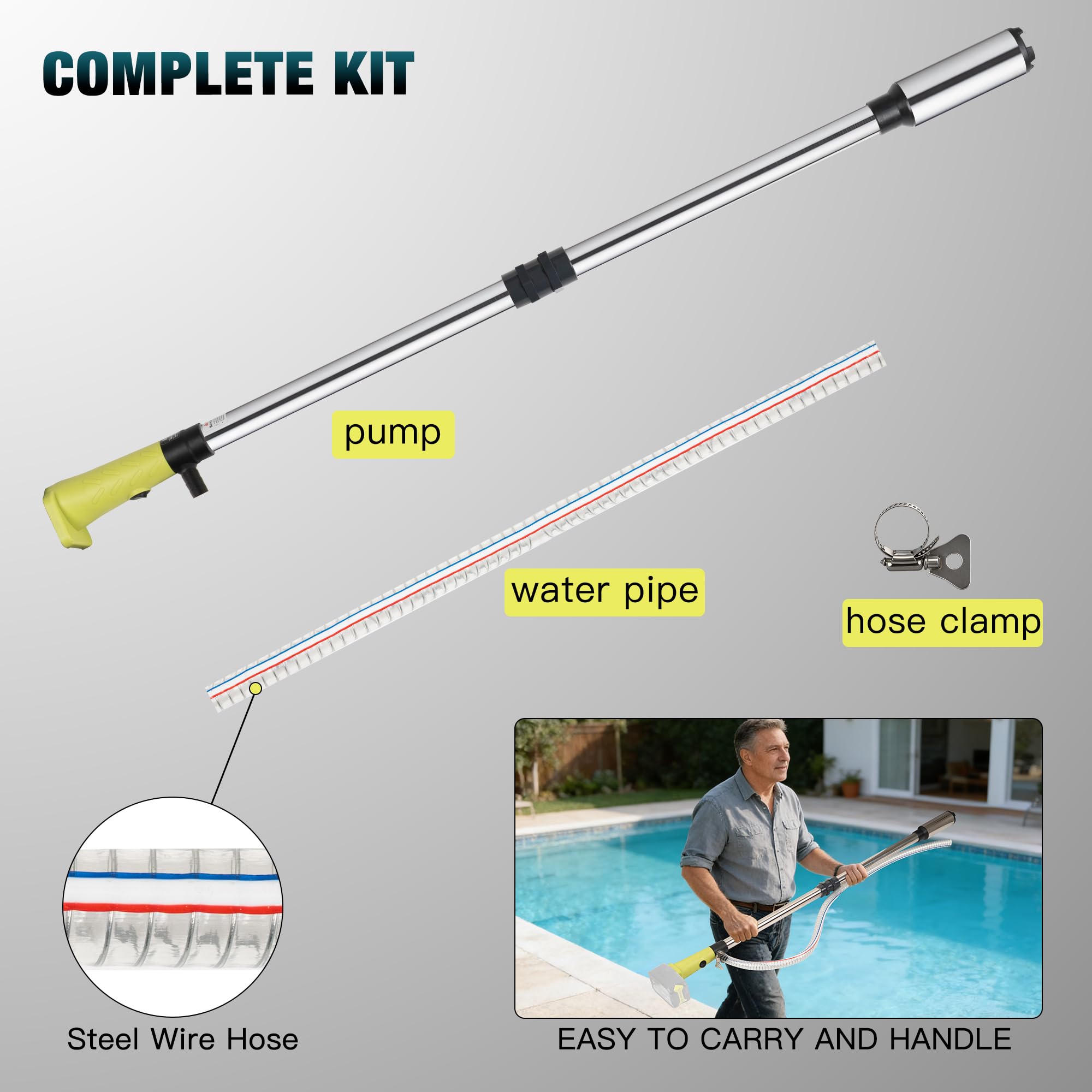 Krythonix portable cordless pump ready for pool, garden, and pond tasks