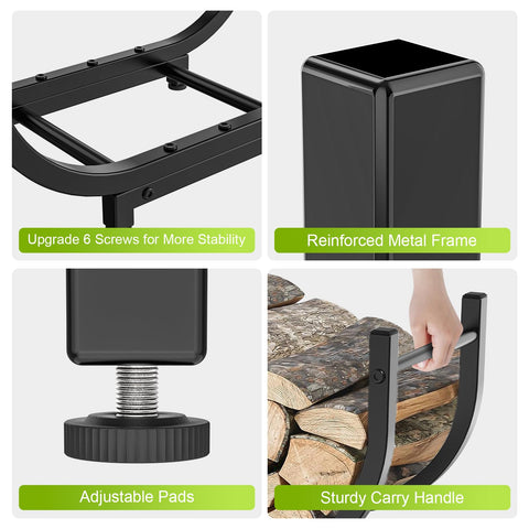 KRZKRZ firewood rack assembly-step shows simple setup for quick use.