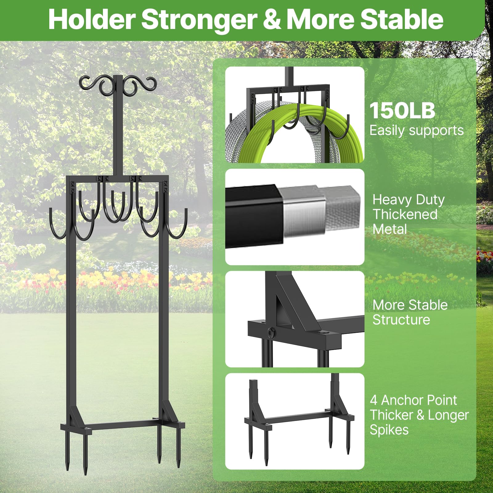 KRZKRZ all-weather rustproof design withstands rain and snow outdoors.