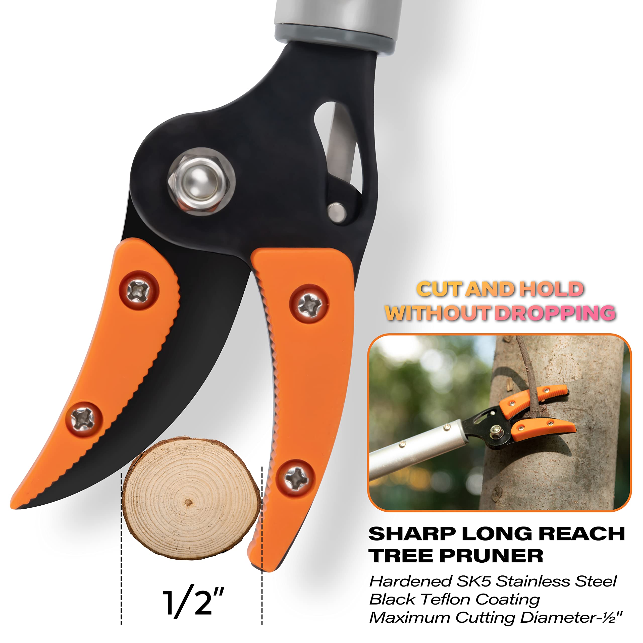 KSEIBI 143010 One-Hand Operation ready for quick pruning tasks on the go.