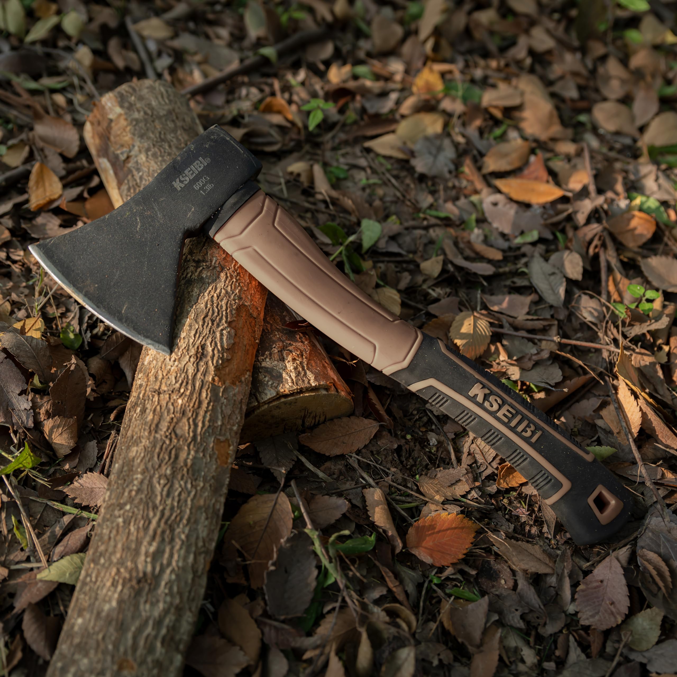 KSEIBI hatchet with sheath is ideal for driving stakes and light hammer tasks.
