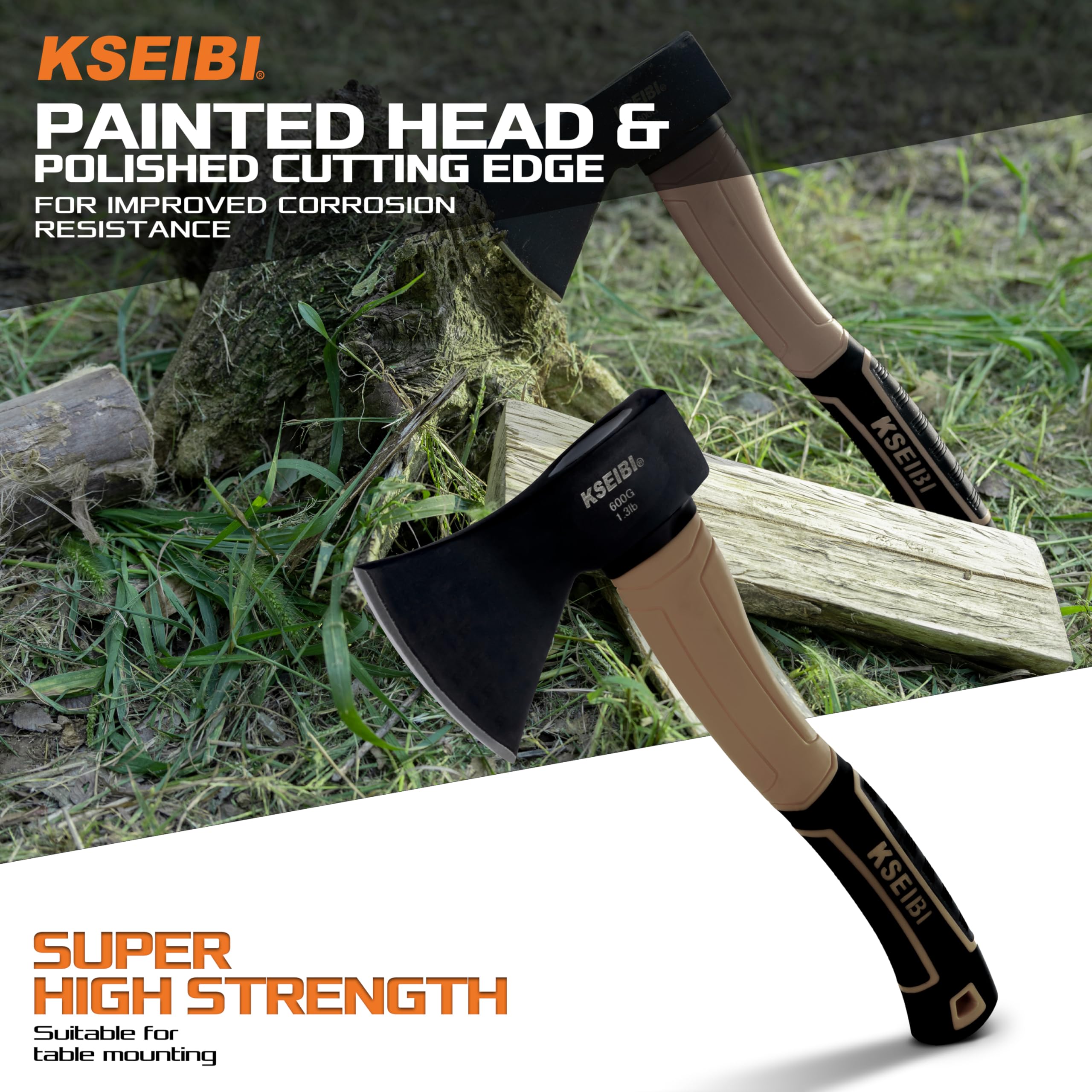 KSEIBI handle close-up shows ergonomic grip and anti-slip design for steady swings.