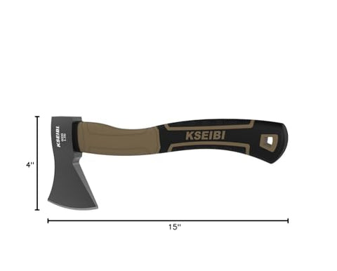 KSEIBI hatchet ergonomic handle reduces fatigue during extended chopping sessions.