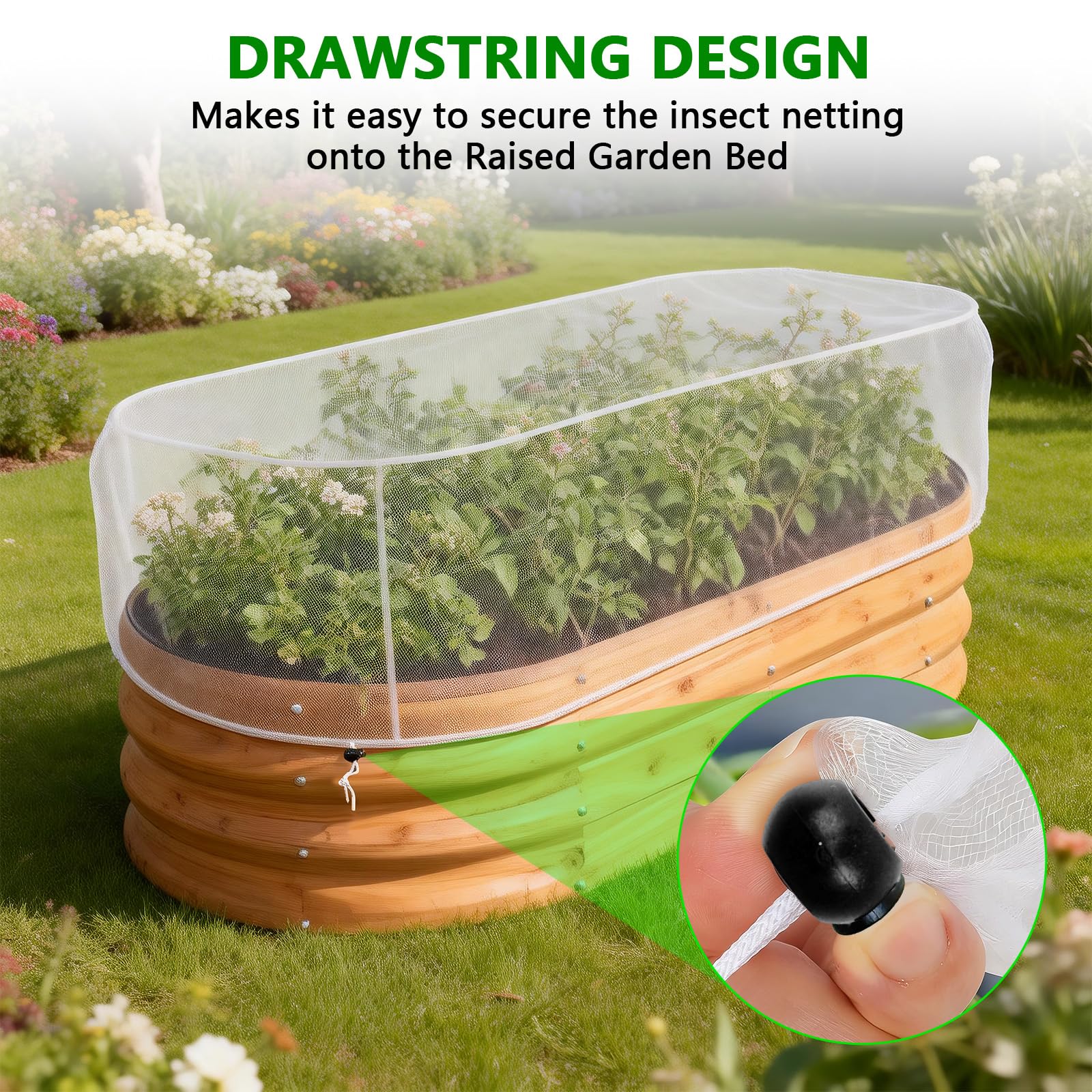 KSFTWUSOL pest barrier blocks snails and birds, protecting crops.