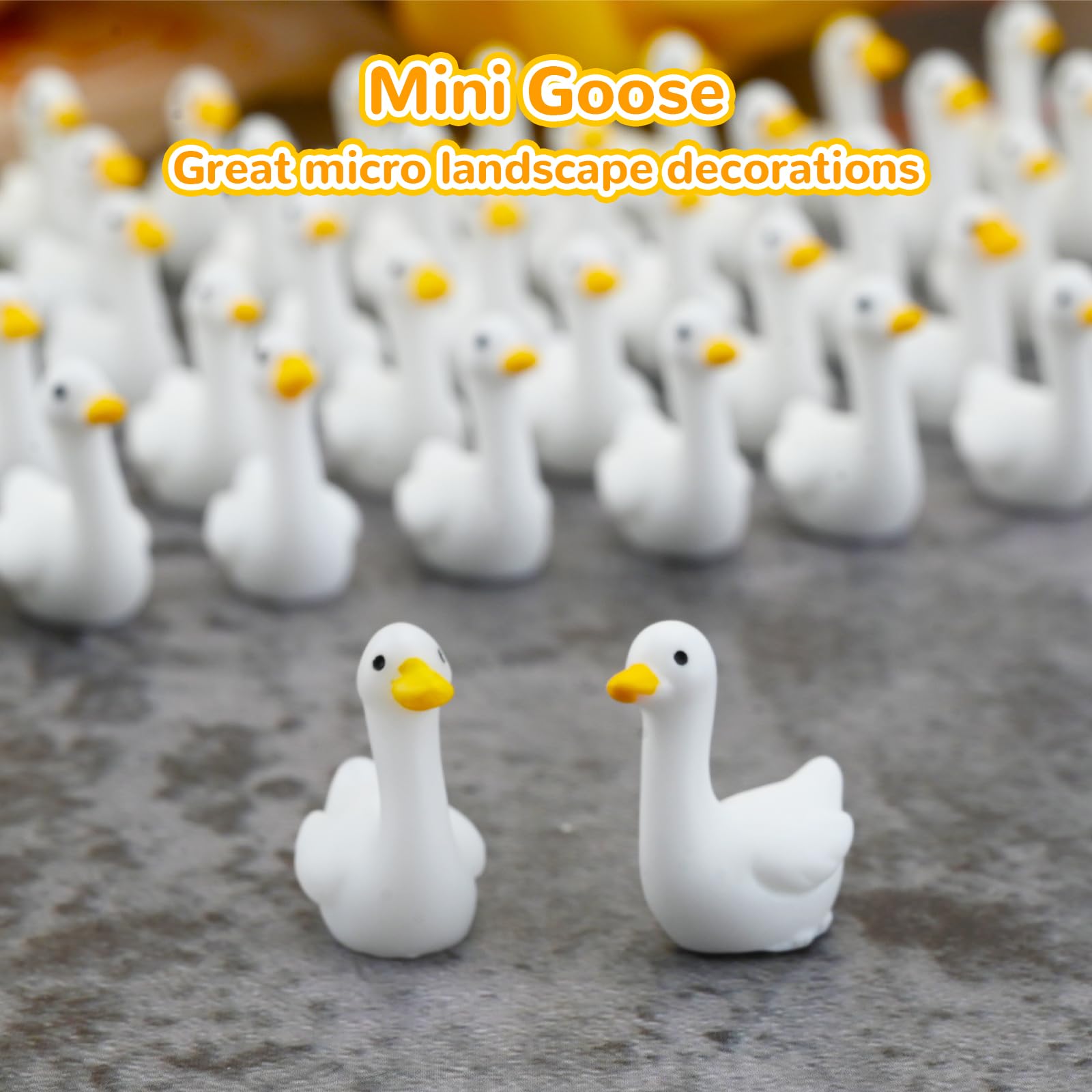 Ksheria mini goose in a fairy garden setup