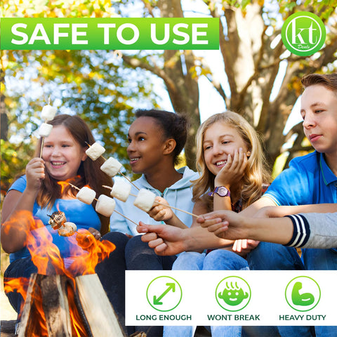 KT Deals bamboo skewers for BBQ cooking and outdoor gatherings.