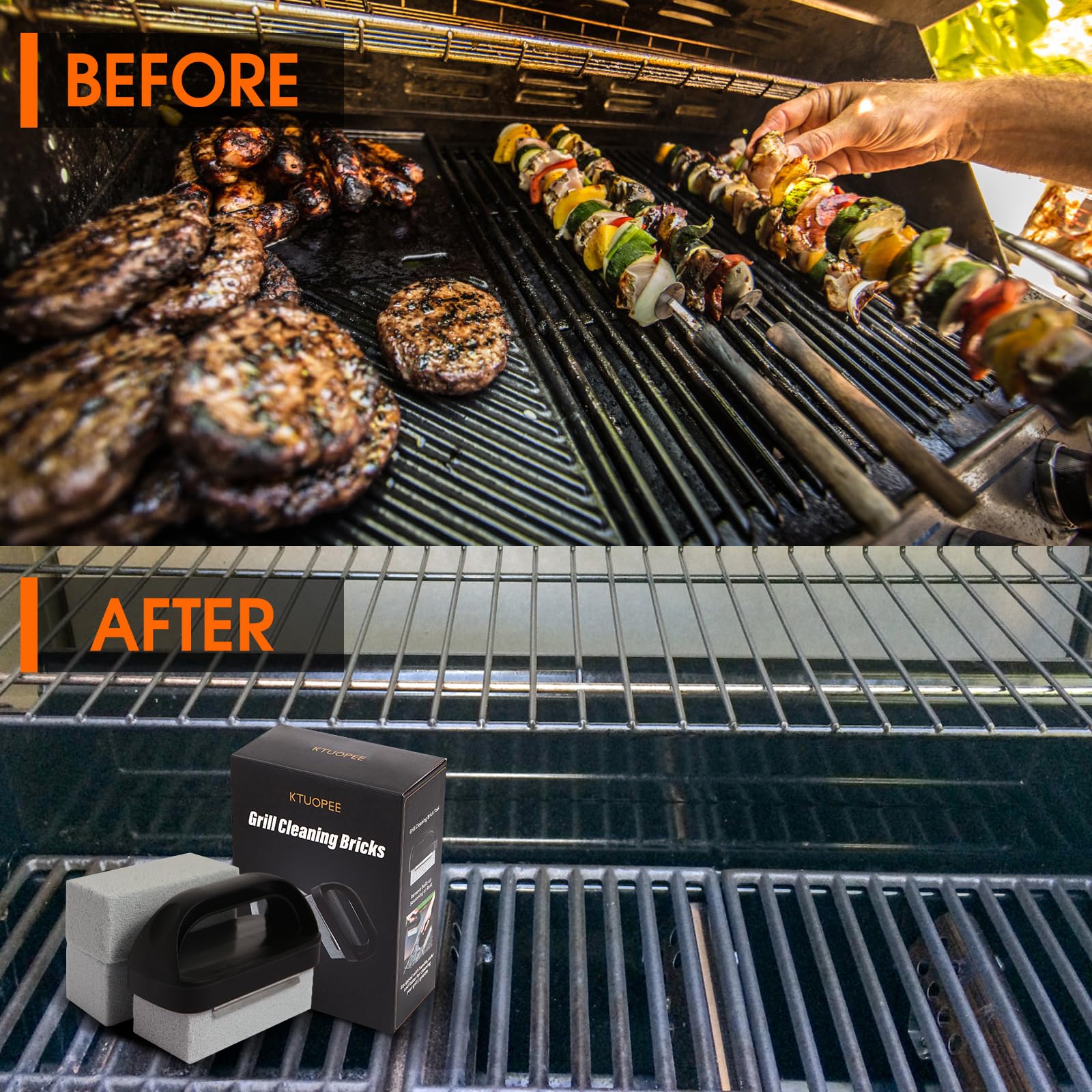 KTUOPEE kit cleans griddles, stovetops, and baking trays quickly