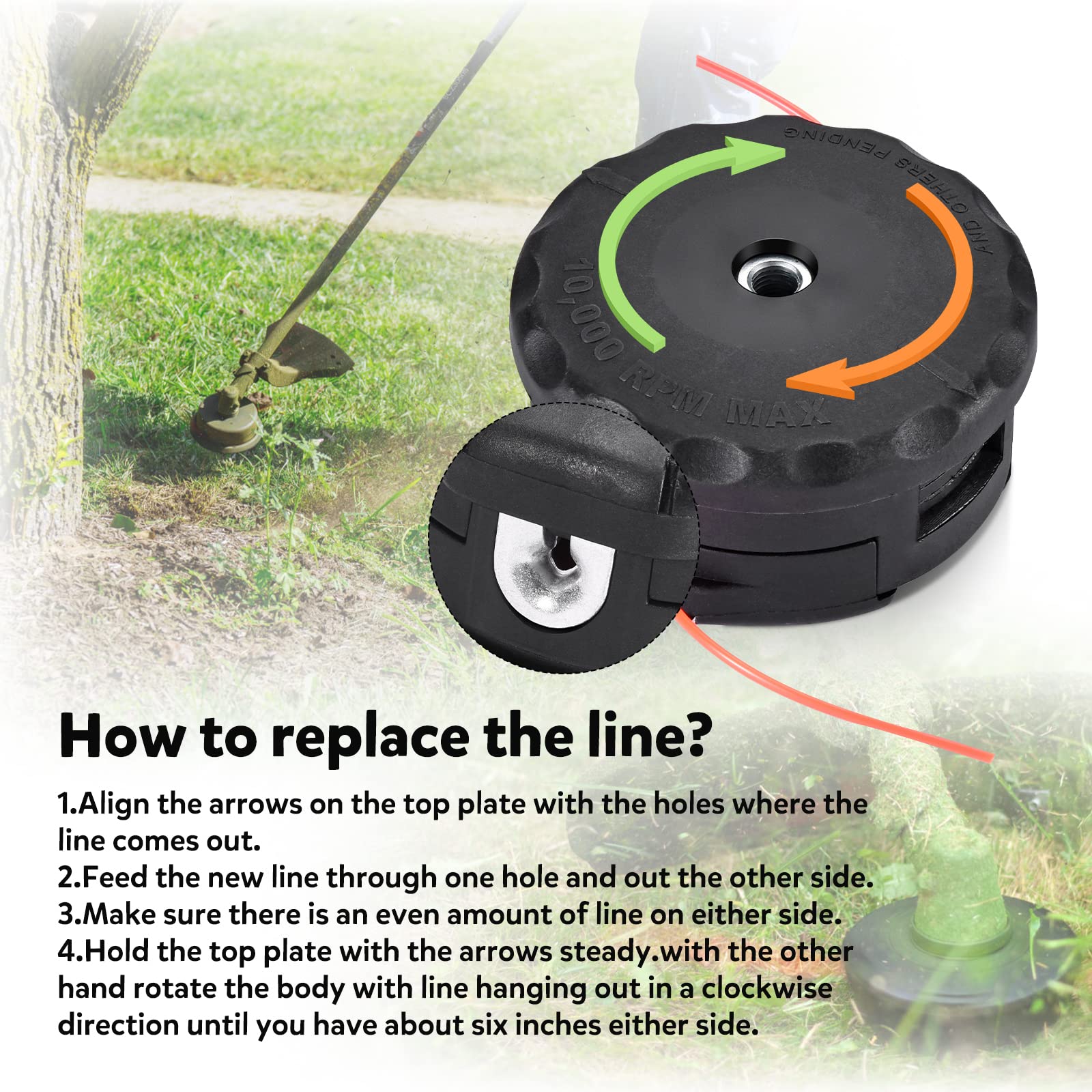KTWT trimmer head in pack shows complete replacement option.