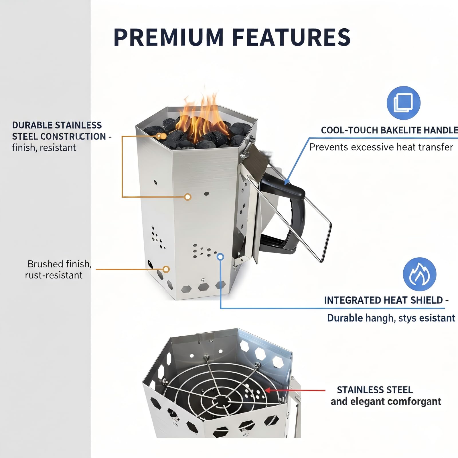 KU-koruo fast lighting feature speeds charcoal prep for cooking