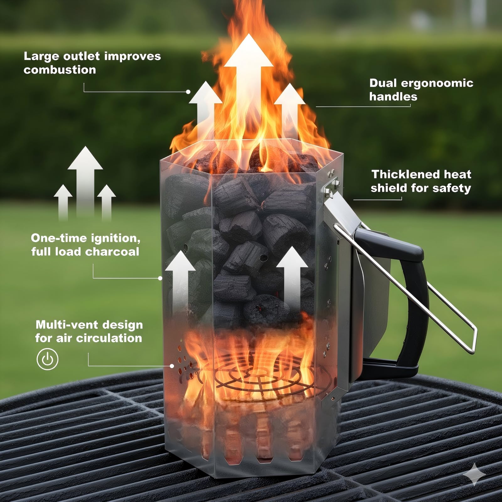 KU-koruo ventilation pattern promotes faster ignition and steady burn