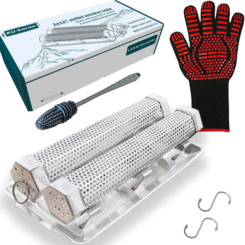 KU-koruo smoke tube with lid securing pellets for mess-free smoking