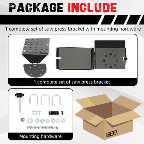 KUAFU saw press bracket black powder coating resists rust in weather