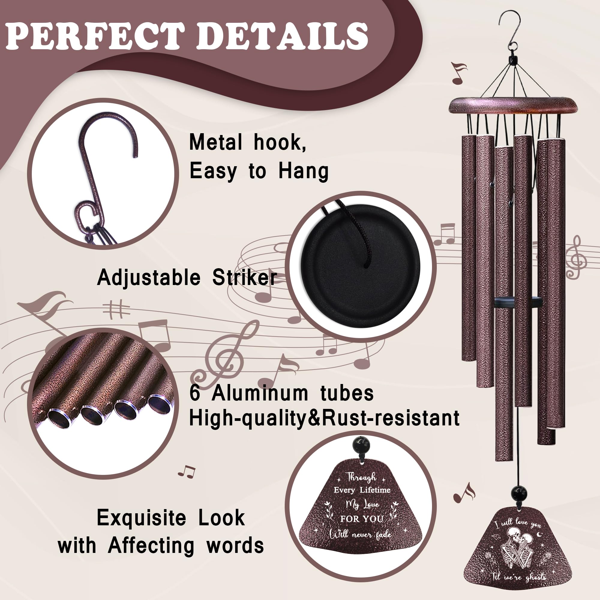 Kubbut wind chime gift box packaging ready for gifting on romantic occasions.