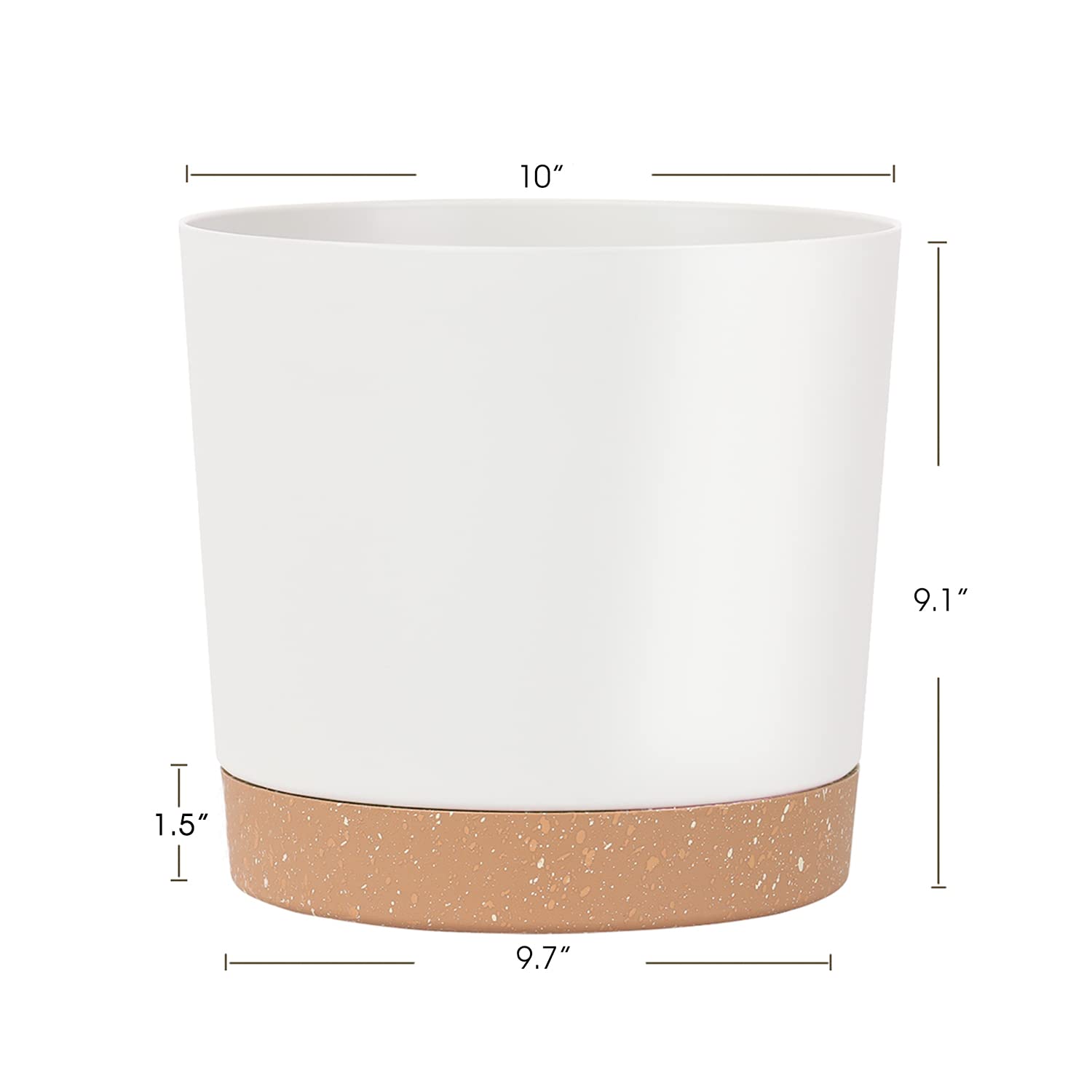 kubvici plant pot with drainage saucer supports healthy watering and easy cleanup