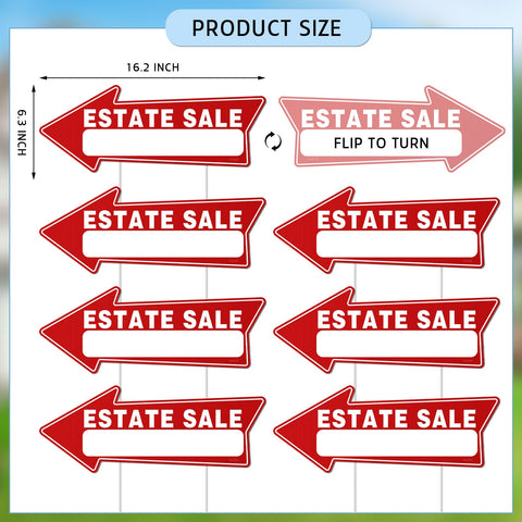 Kuco double-sided estate sign arrows enhance traffic flow