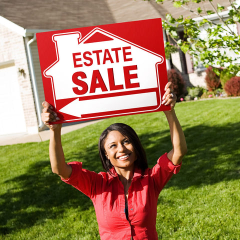 Kuco five-sign estate set with five stakes for easy setup.