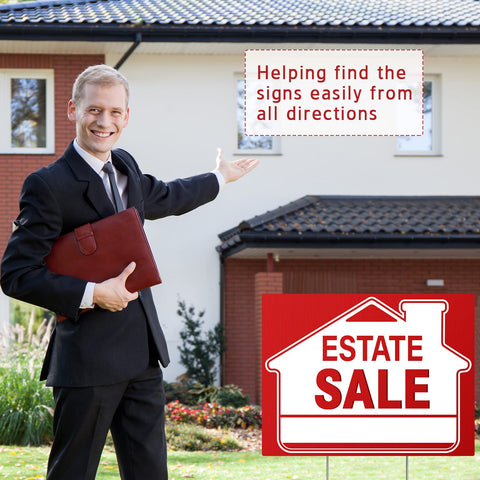 Kuco weatherproof estate signs resist wind and rain.