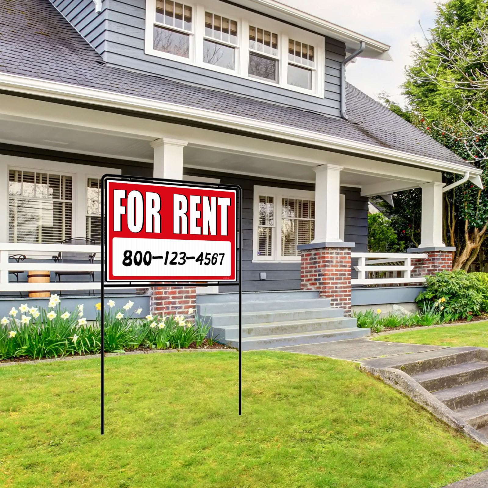 Kuco for rent signs with blank area ready for contact details.