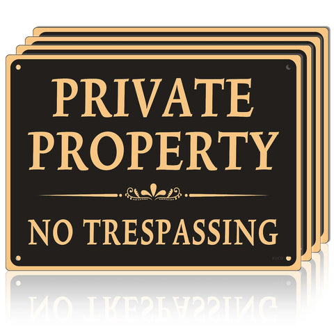 Kuco no trespassing sign 10x14 front view for high-visibility entry warnings