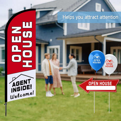  Kuco metal stakes secure signs against wind on lawns and driveways.