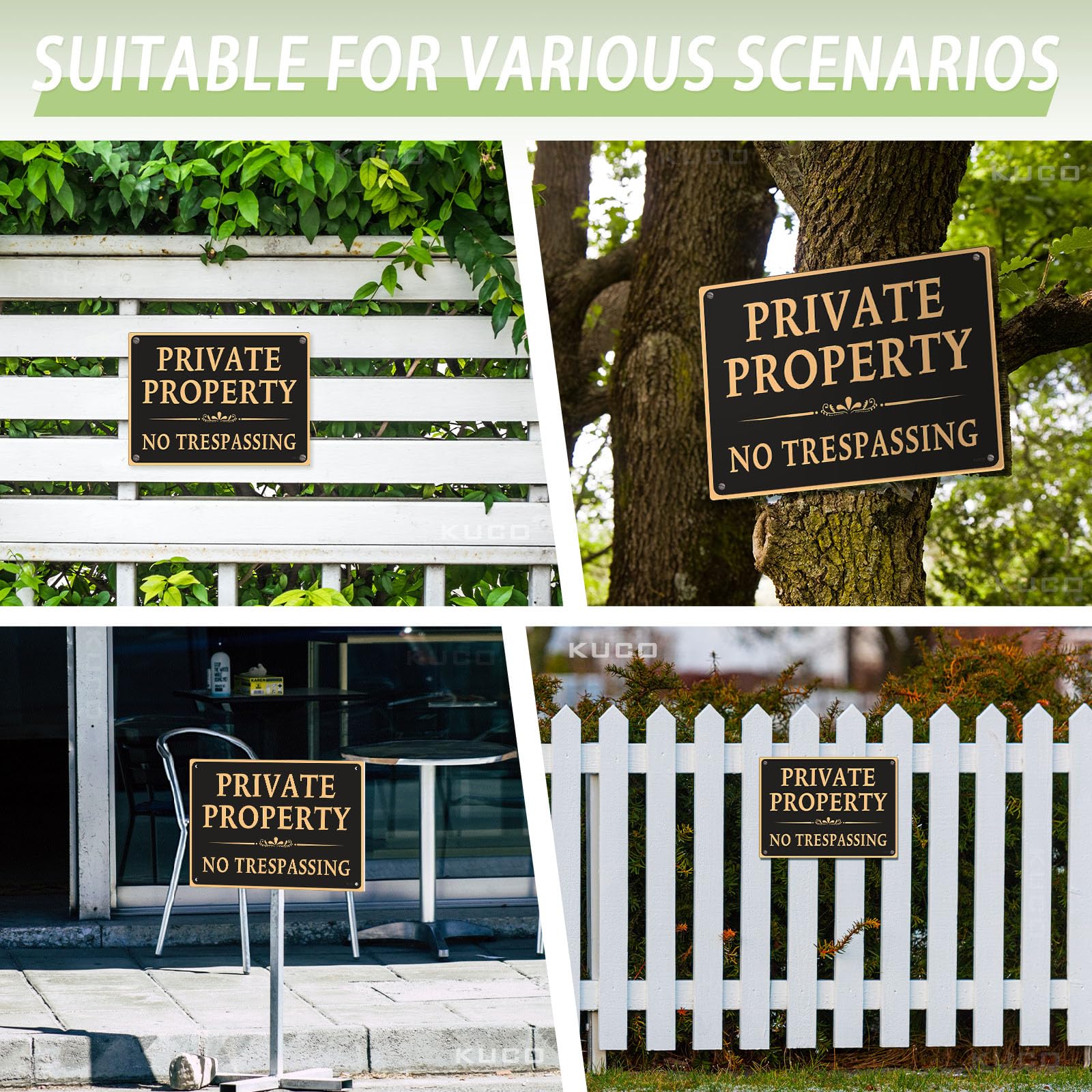 Kuco weatherproof 15mil polystyrene sign stands up to rain and outdoor weather