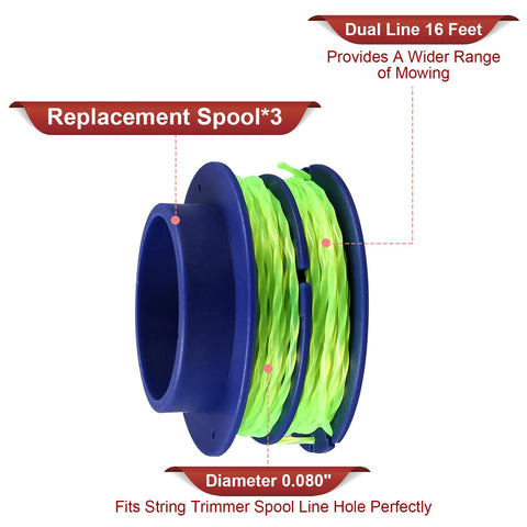 Kudoosen KLS124-03 triple-pack spools ready for fast replacements.
