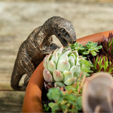 Kudriod dinosaur flower pot hugger figurine terrarium decor adds character to miniature landscapes