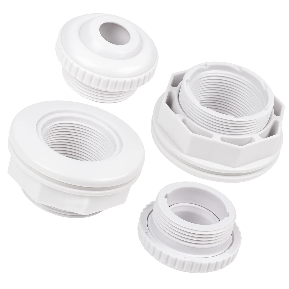Kufudigital SP1023 inlet return fitting front view for secure pool seal
