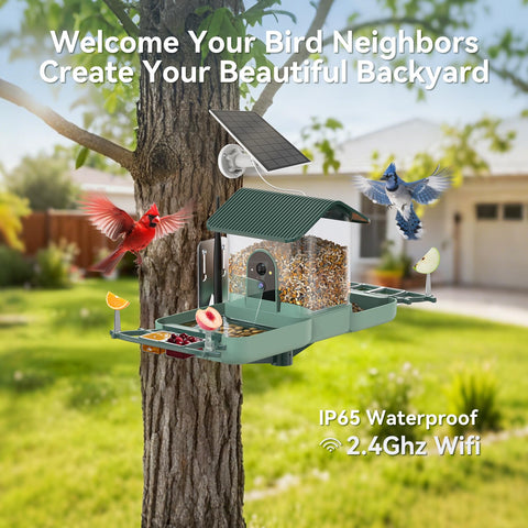 KUIKEO dual-channel audio lets you chat with birds or deter troublemakers.