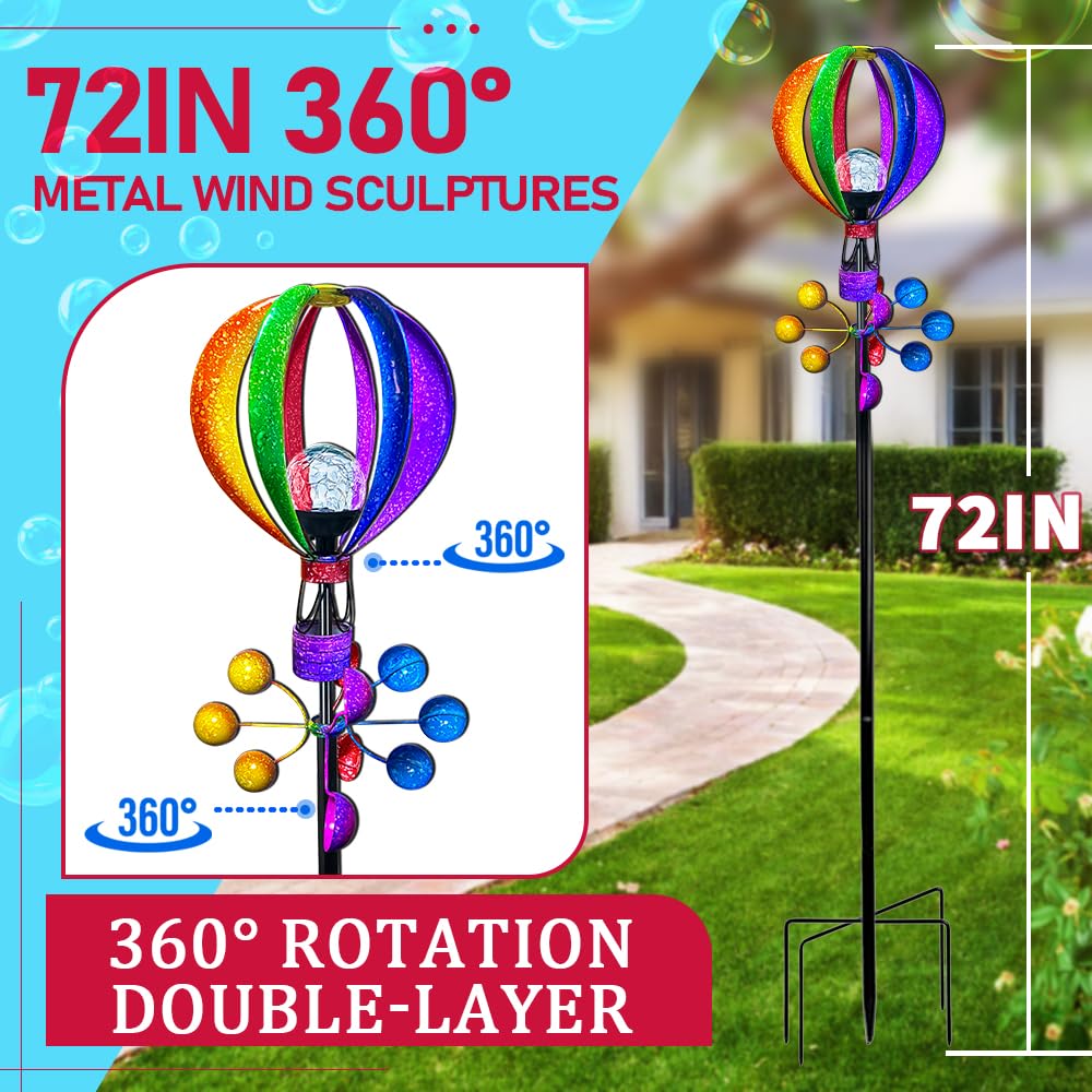 KUKEO metal garden decor withstands rain with waterproof, rust-proof finish.