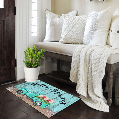 Kukli Kitchen durable spring mat offers low-profile design that fits under doors.