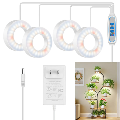Kullsinss four-head ceiling grow light in a compact cabinet-friendly design.