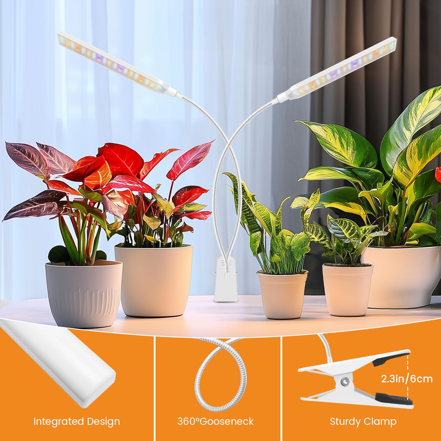 Kullsinss full-spectrum 114 LEDs support seedling to bloom stages
