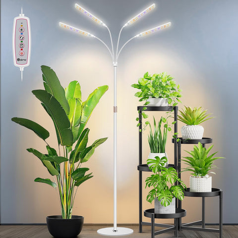 Kullsinss grow light 4-head design delivers wide coverage for multiple plants.