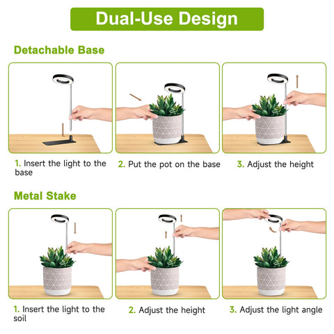 Kullsinss Grow Light Safe heat dissipation design protects indoor plants