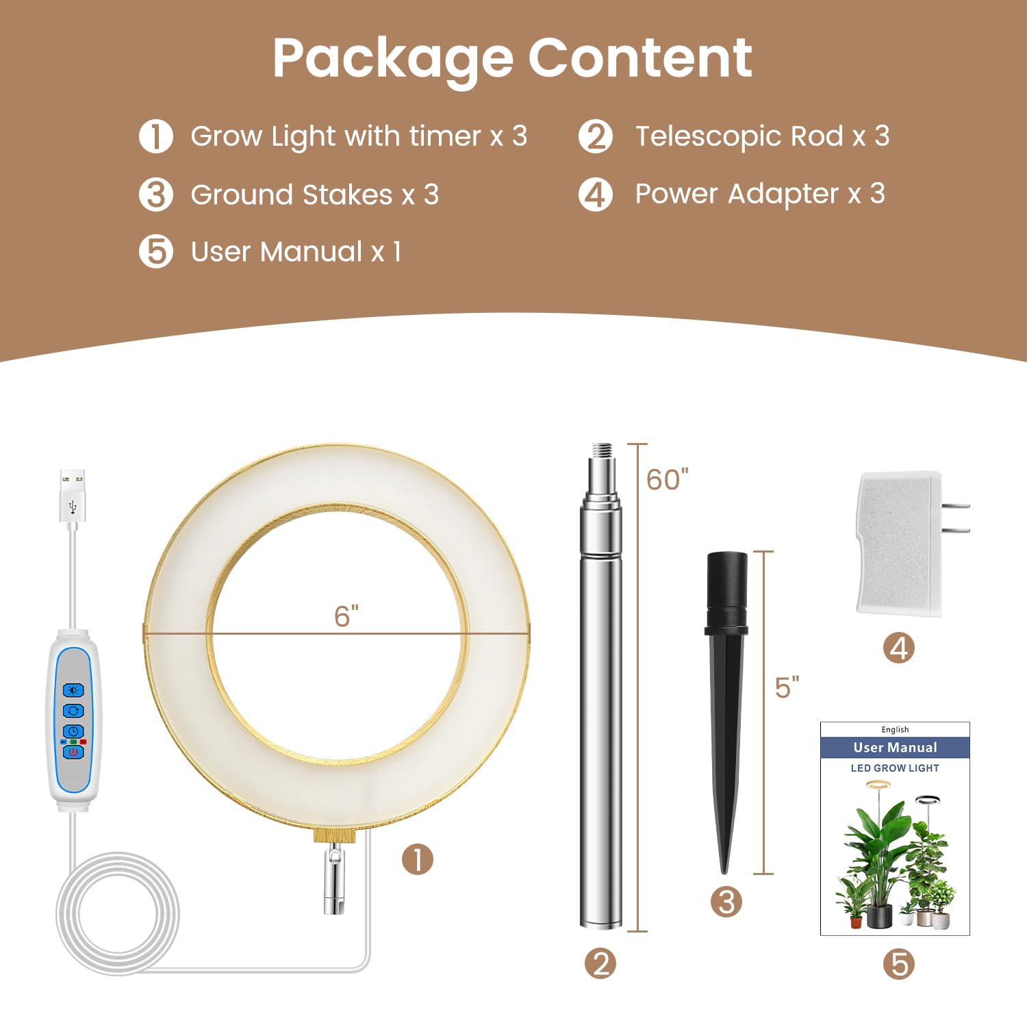 Kullsinss Grow Light 3-pack for scalable indoor plant coverage