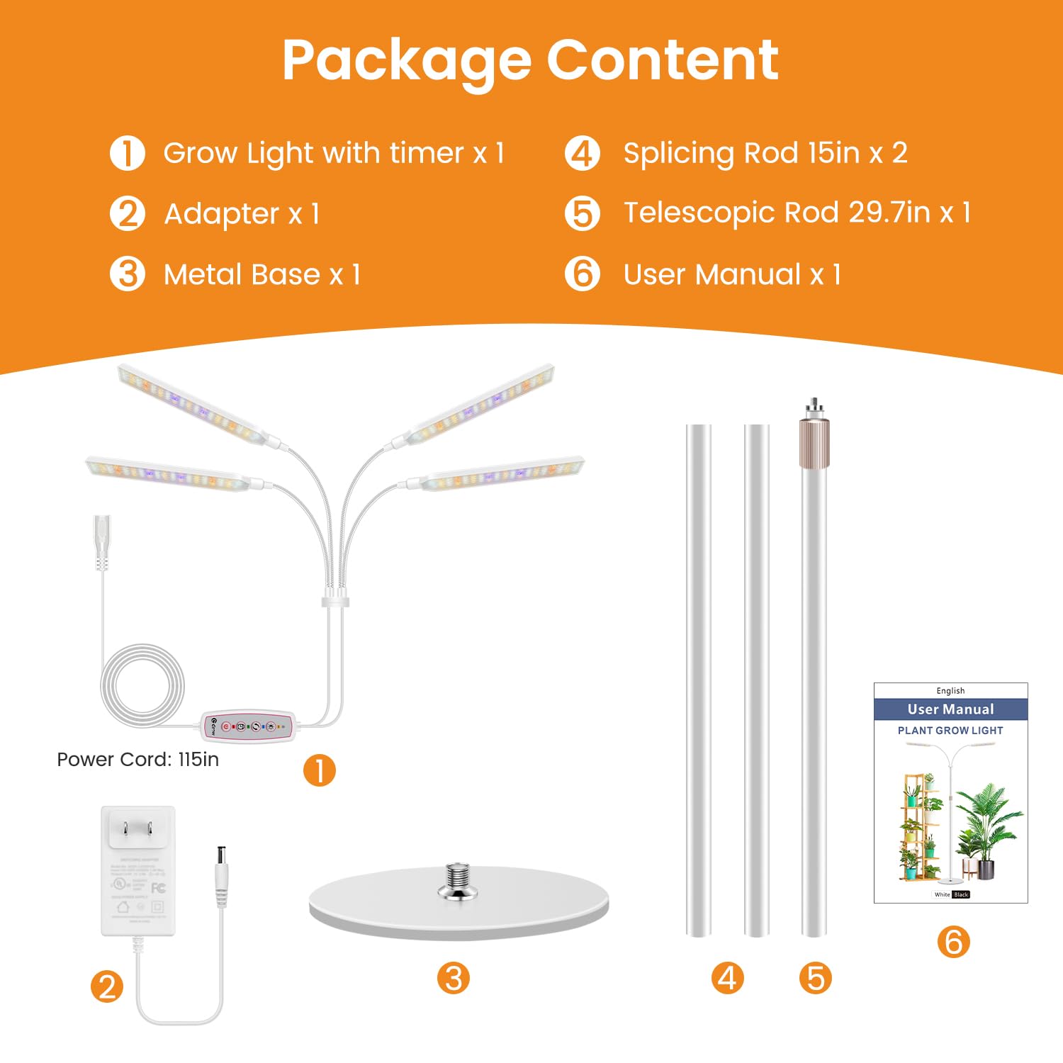 Kullsinss grow light stylish base stand complements decor.