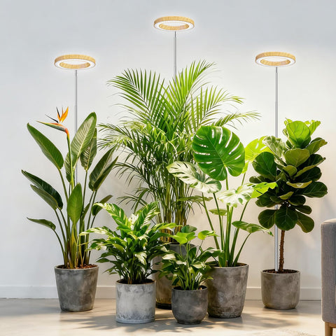 Kullsinss Grow Light woodgrain design enhances stylish, durable indoor plant lighting