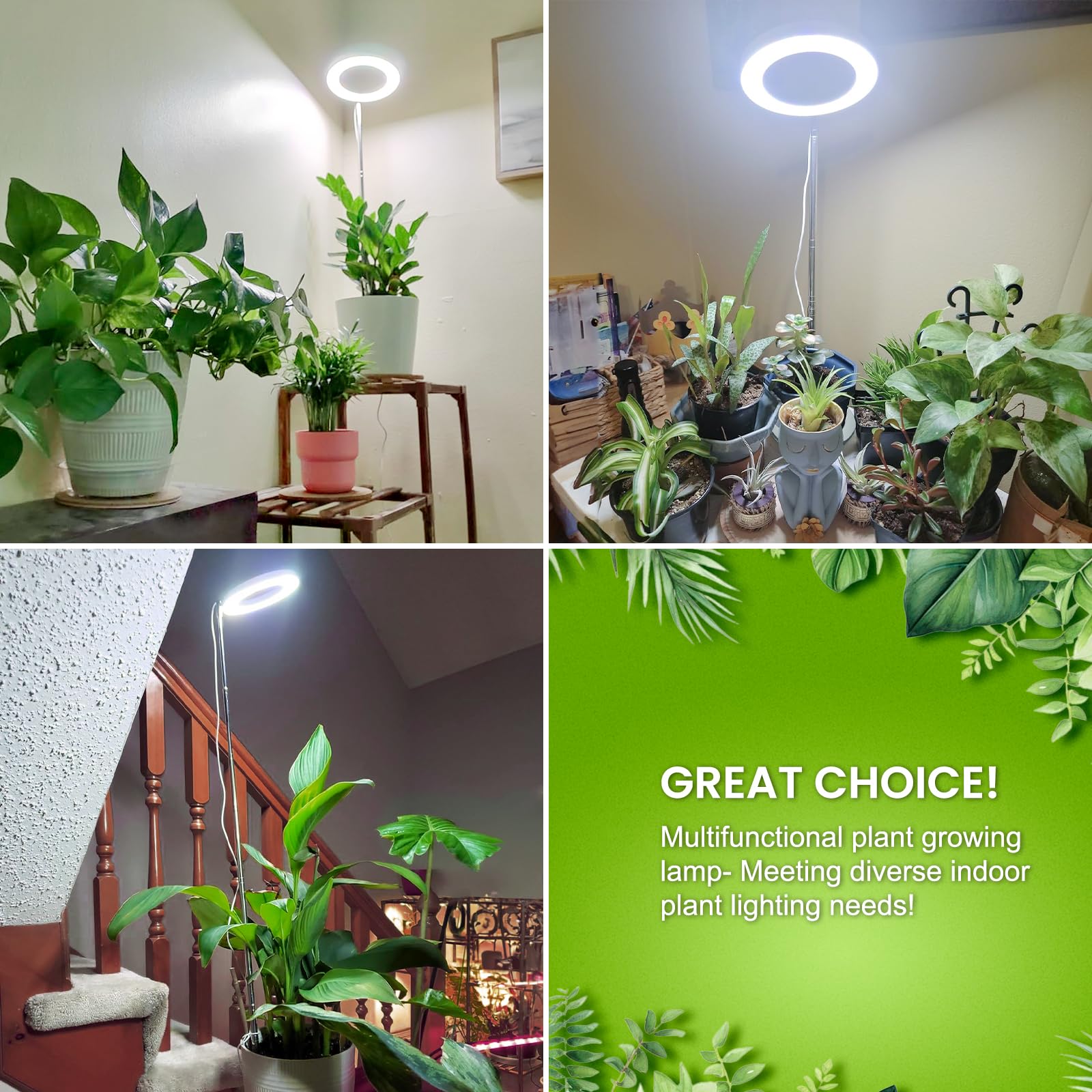Kullsinss grow light long 8‑foot cord reaches distant outlets.