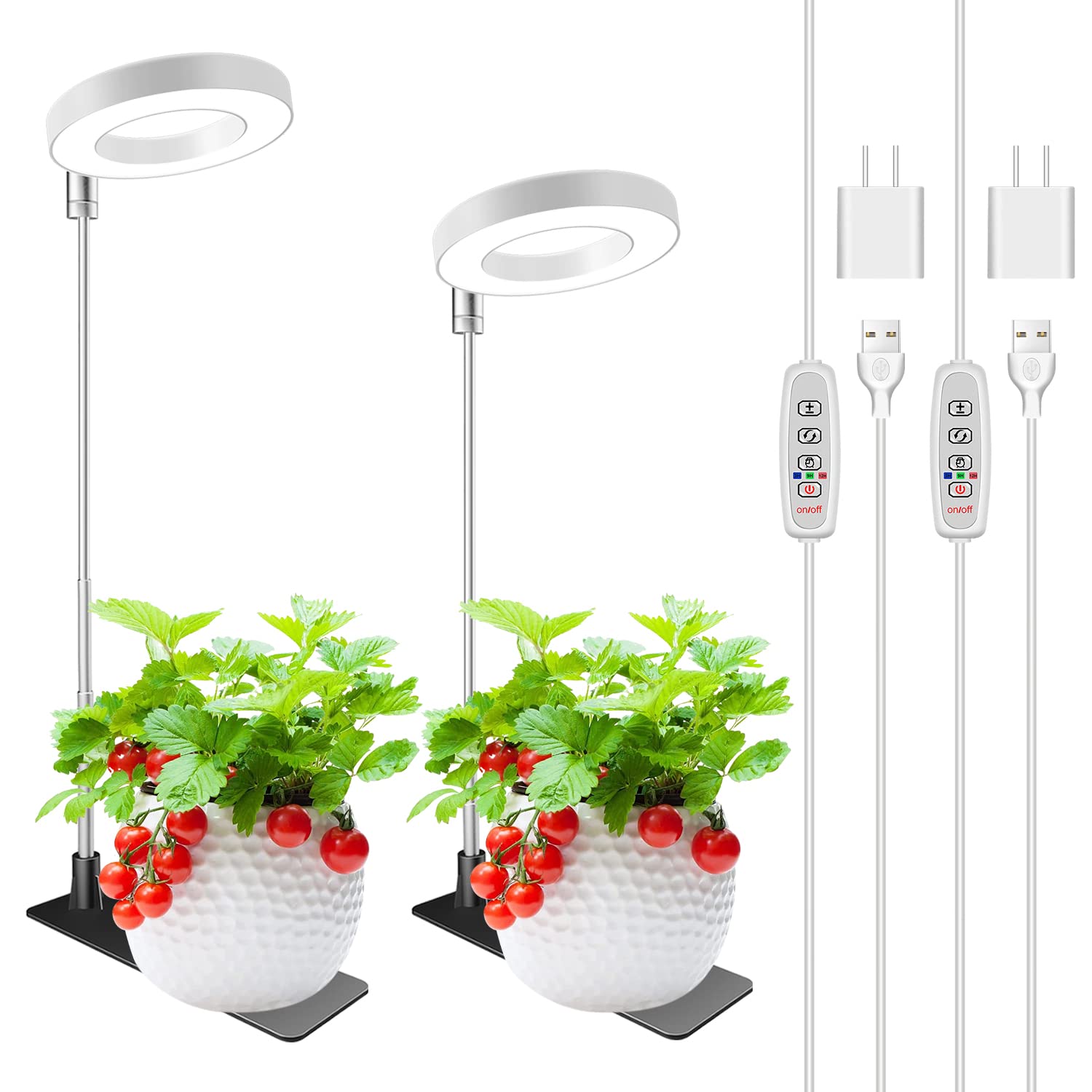 Kullsinss grow lights with detachable base for stable plant setup